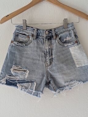 American Eagle Highest Rise 90s Boyfriend Shorts Jeans Denim Size 00 Pride 🌈